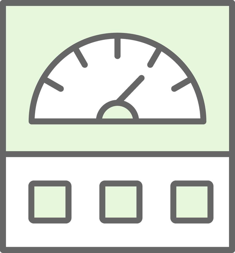 Ammeter Fillay Icon Design vector