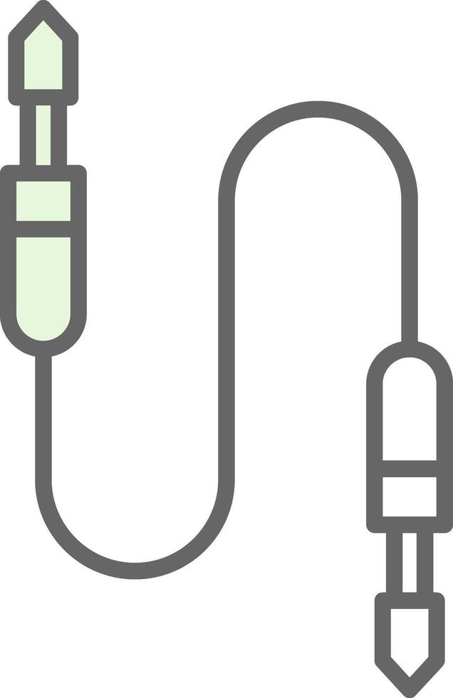 Auxiliary Cable Fillay Icon Design vector