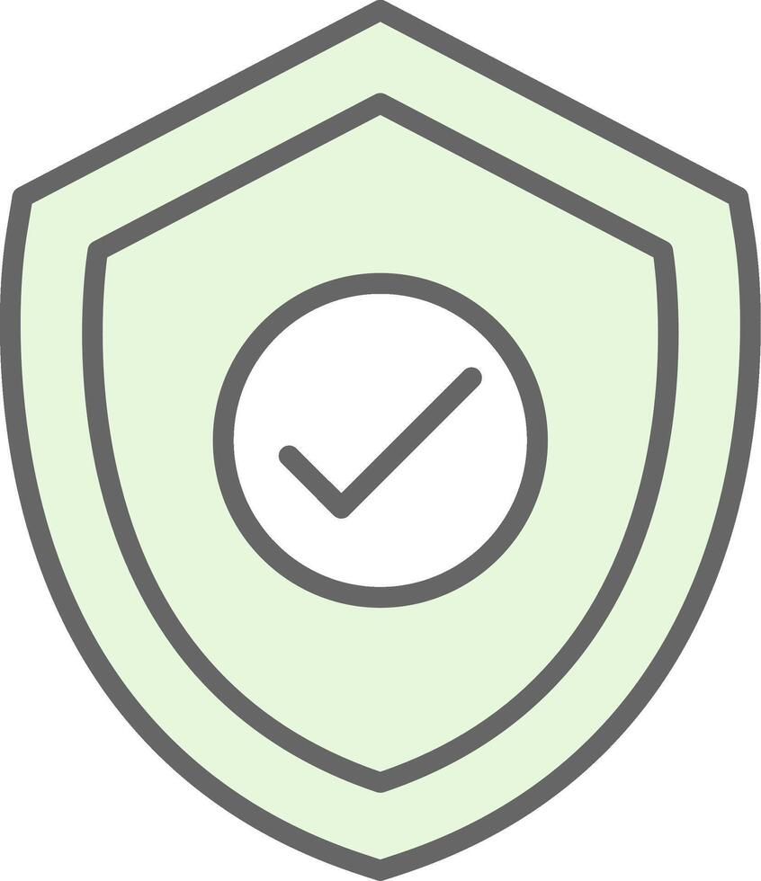 Protection Fillay Icon Design vector