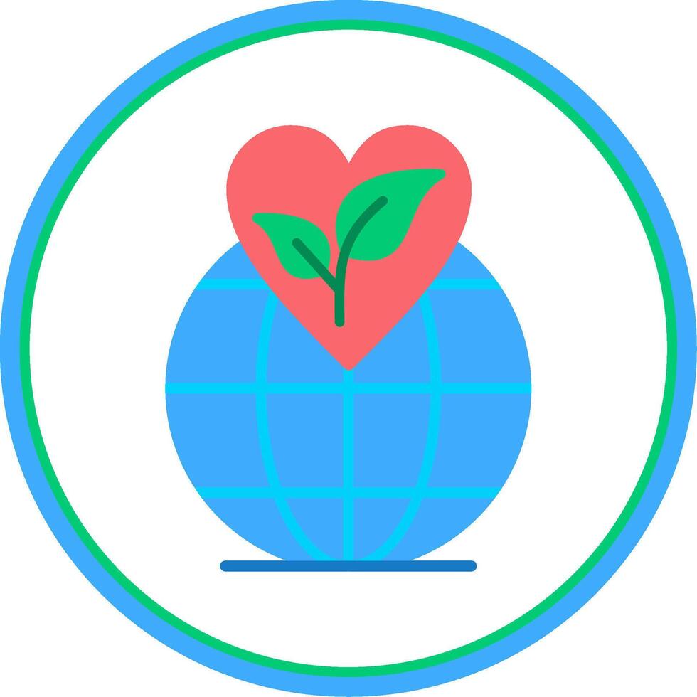 Eco Friendly Flat Circle Icon vector
