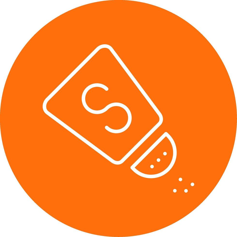 Salt Shaker Multi Color Circle Icon vector