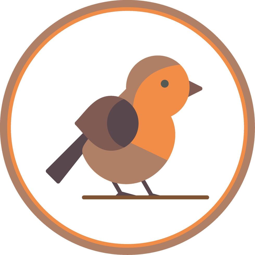 Bird Flat Circle Icon vector