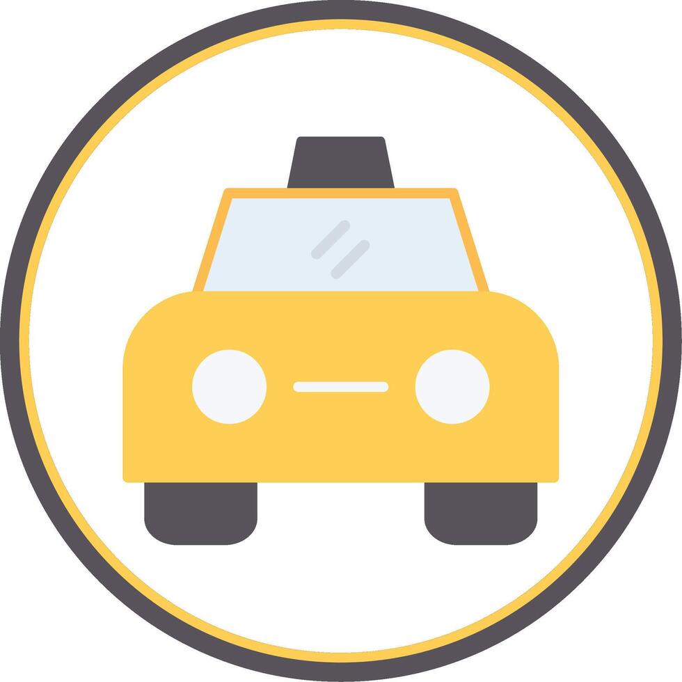 Taxi Flat Circle Icon vector