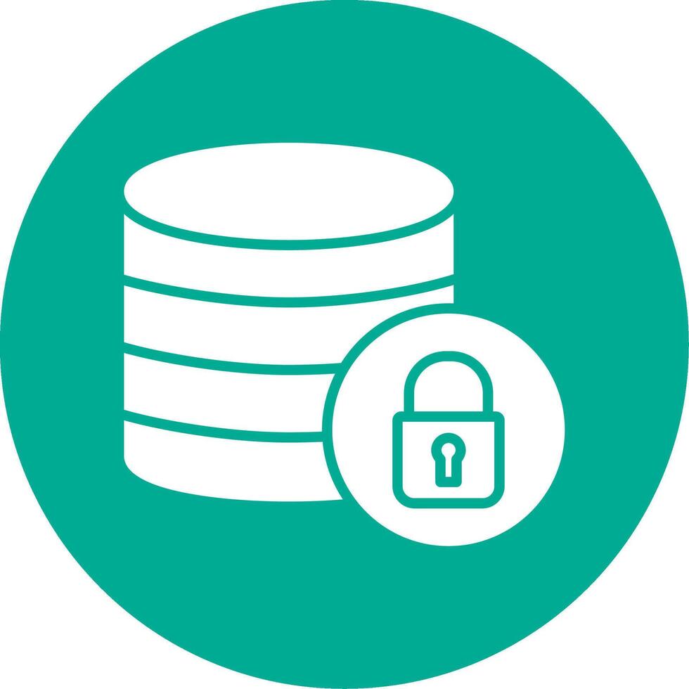 secure Database Multi Color Circle Icon vector