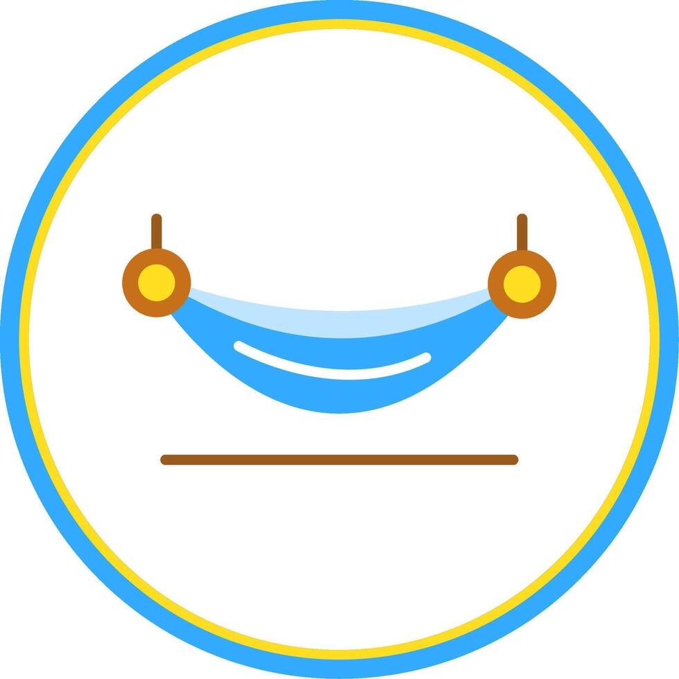 Hammock Flat Circle Icon vector