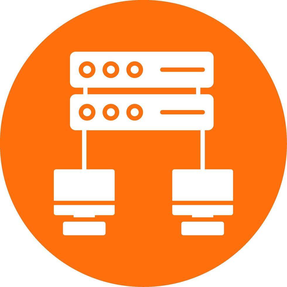 Networking Multi Color Circle Icon vector