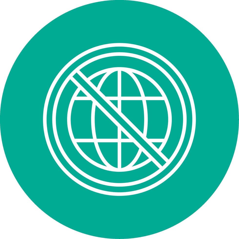 Prohibited Sign Multi Color Circle Icon vector
