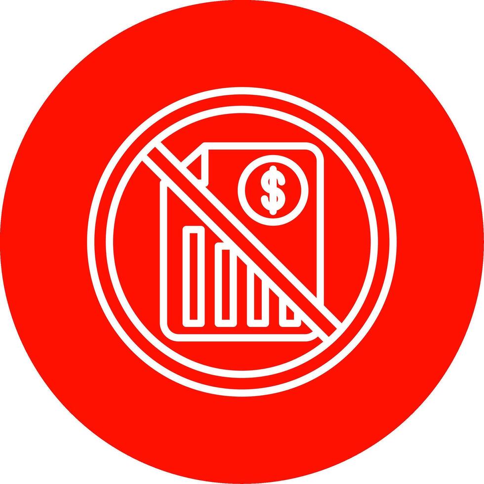 Prohibited Sign Multi Color Circle Icon vector