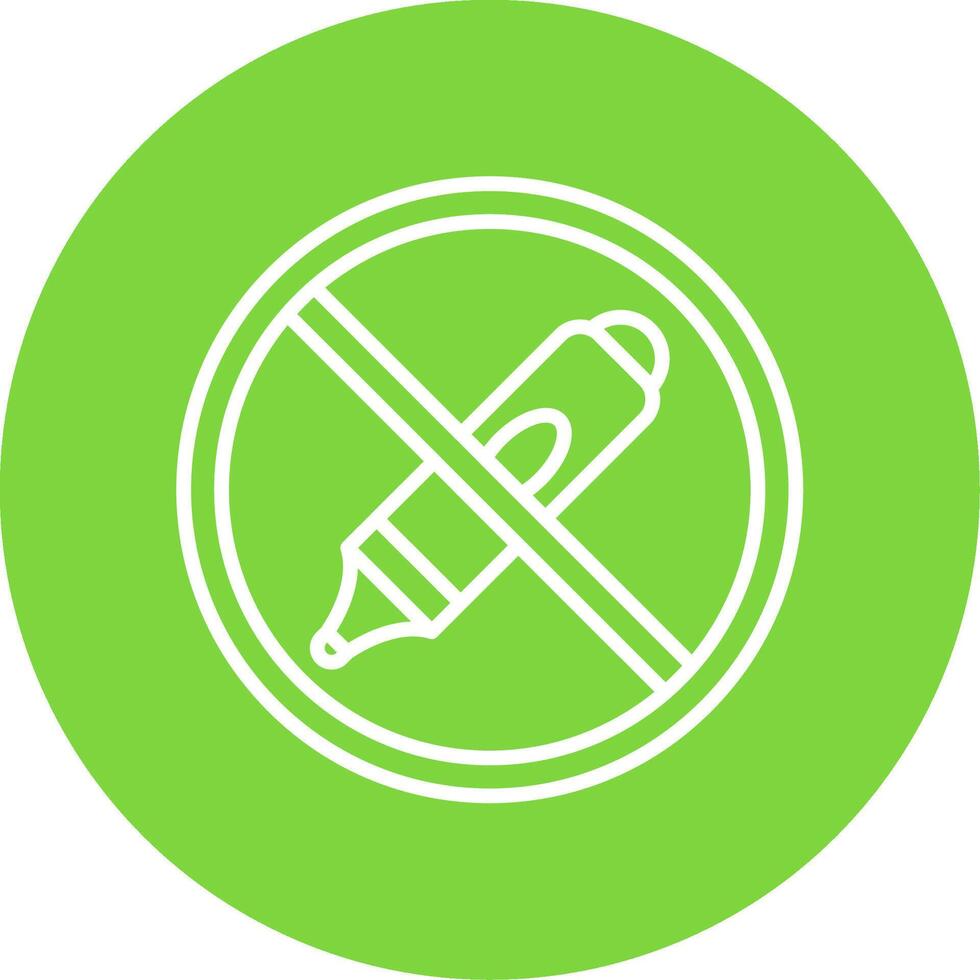 Prohibited Sign Multi Color Circle Icon vector