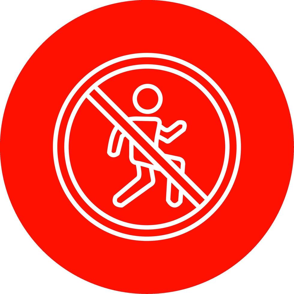 Prohibited Sign Multi Color Circle Icon vector