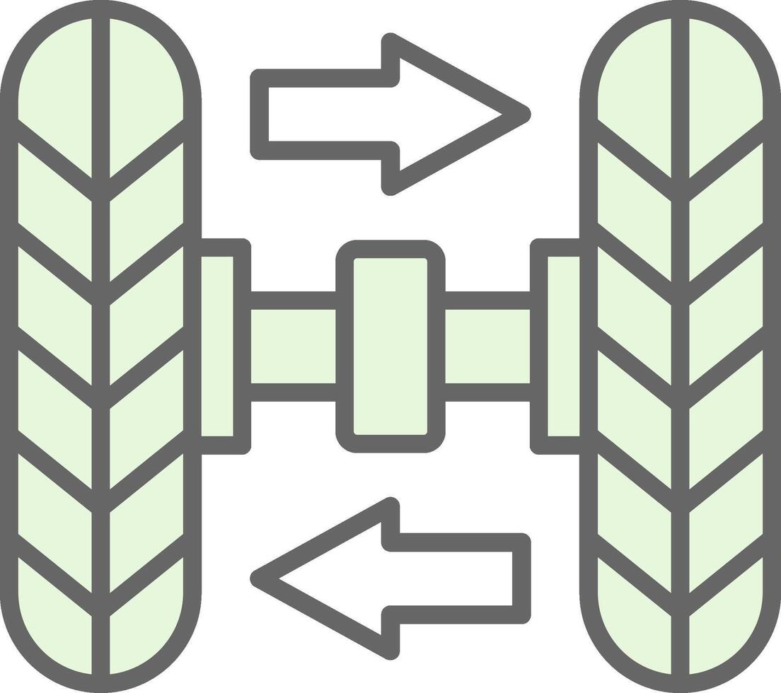 Wheel Alignment Fillay Icon Design vector