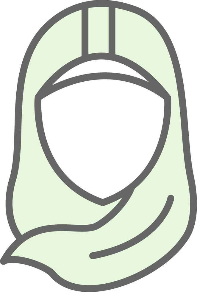 Hijab Fillay Icon Design vector