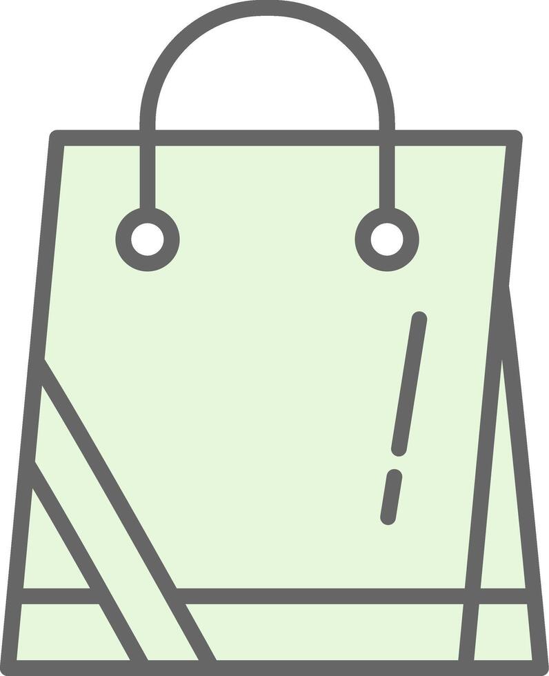 Shopping Bag Fillay Icon Design vector