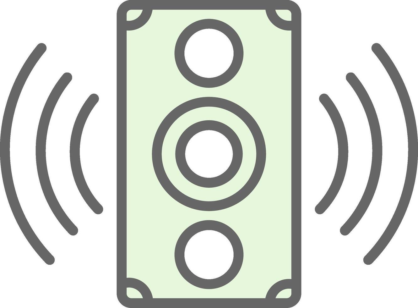 Sound Speaker Fillay Icon Design vector