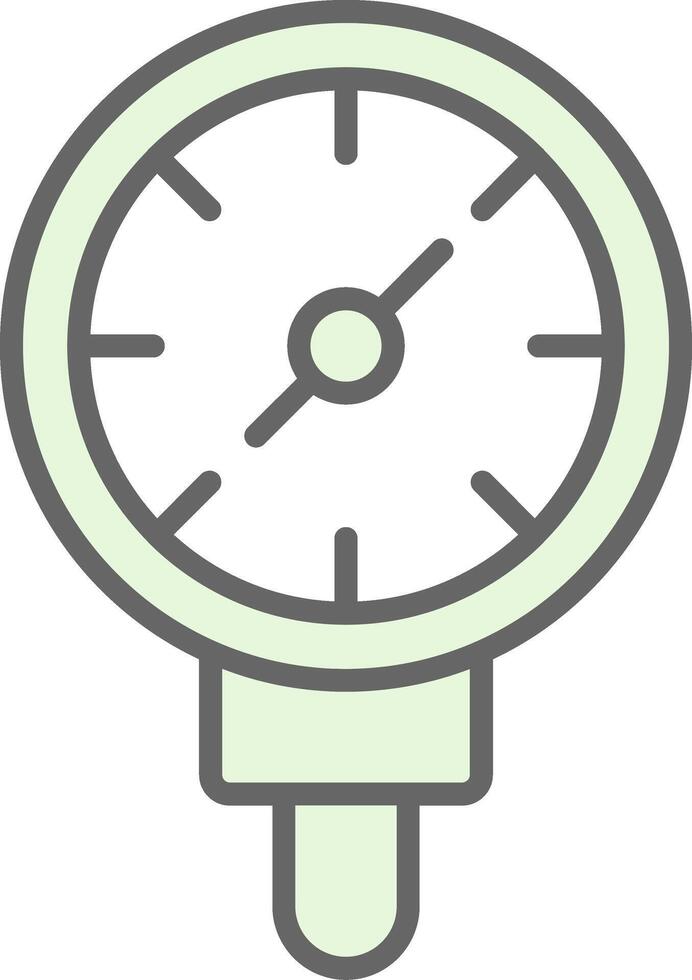 Pressure Gauge Fillay Icon Design vector