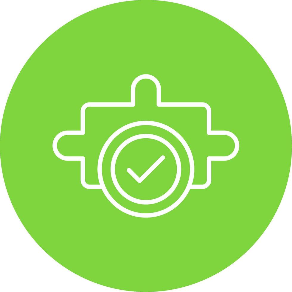 Jigsaw Multi Color Circle Icon vector