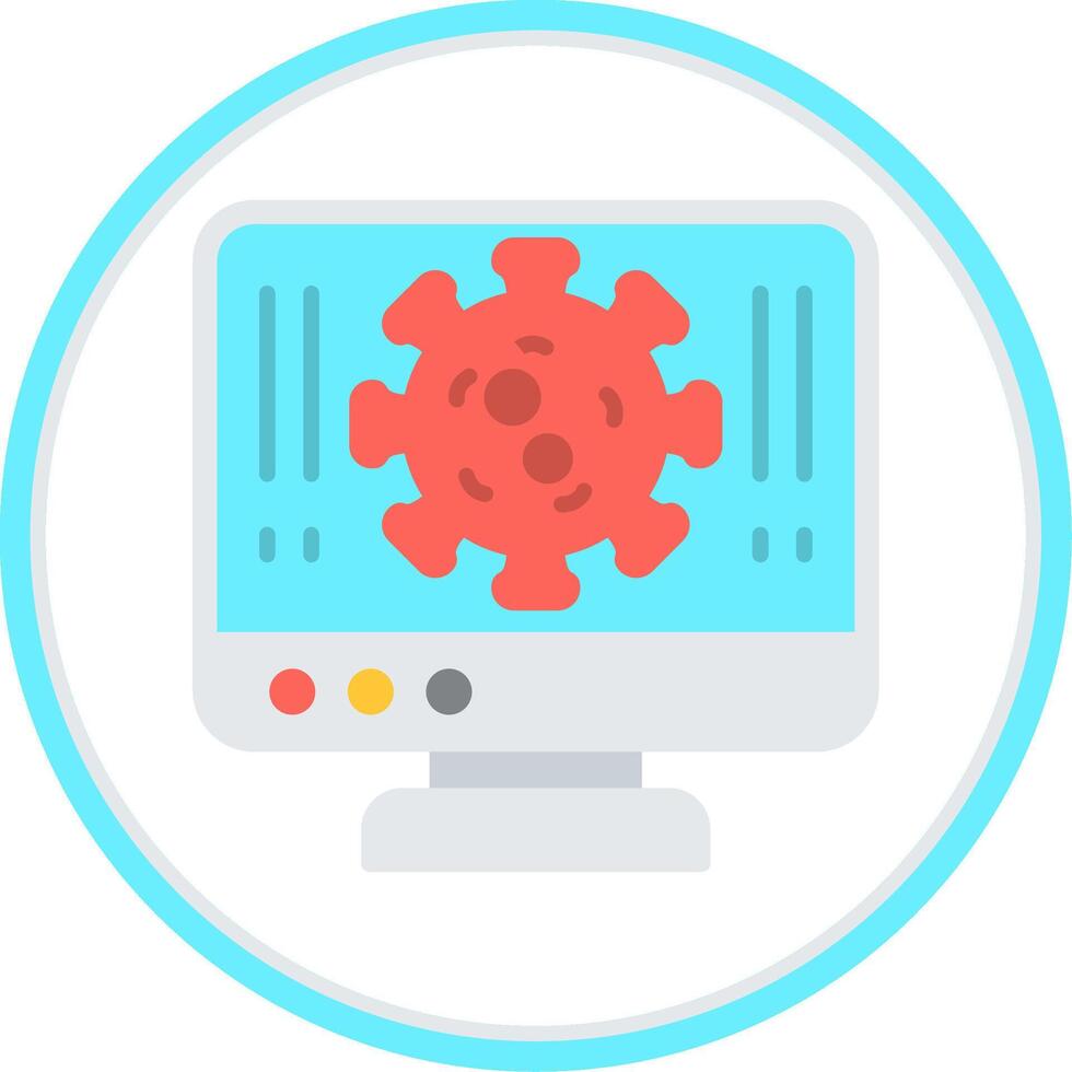 Virus Flat Circle Icon vector