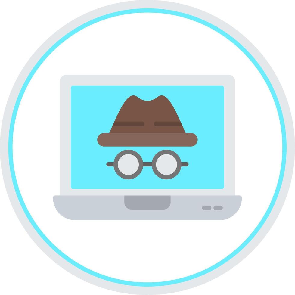 Incognito Flat Circle Icon vector