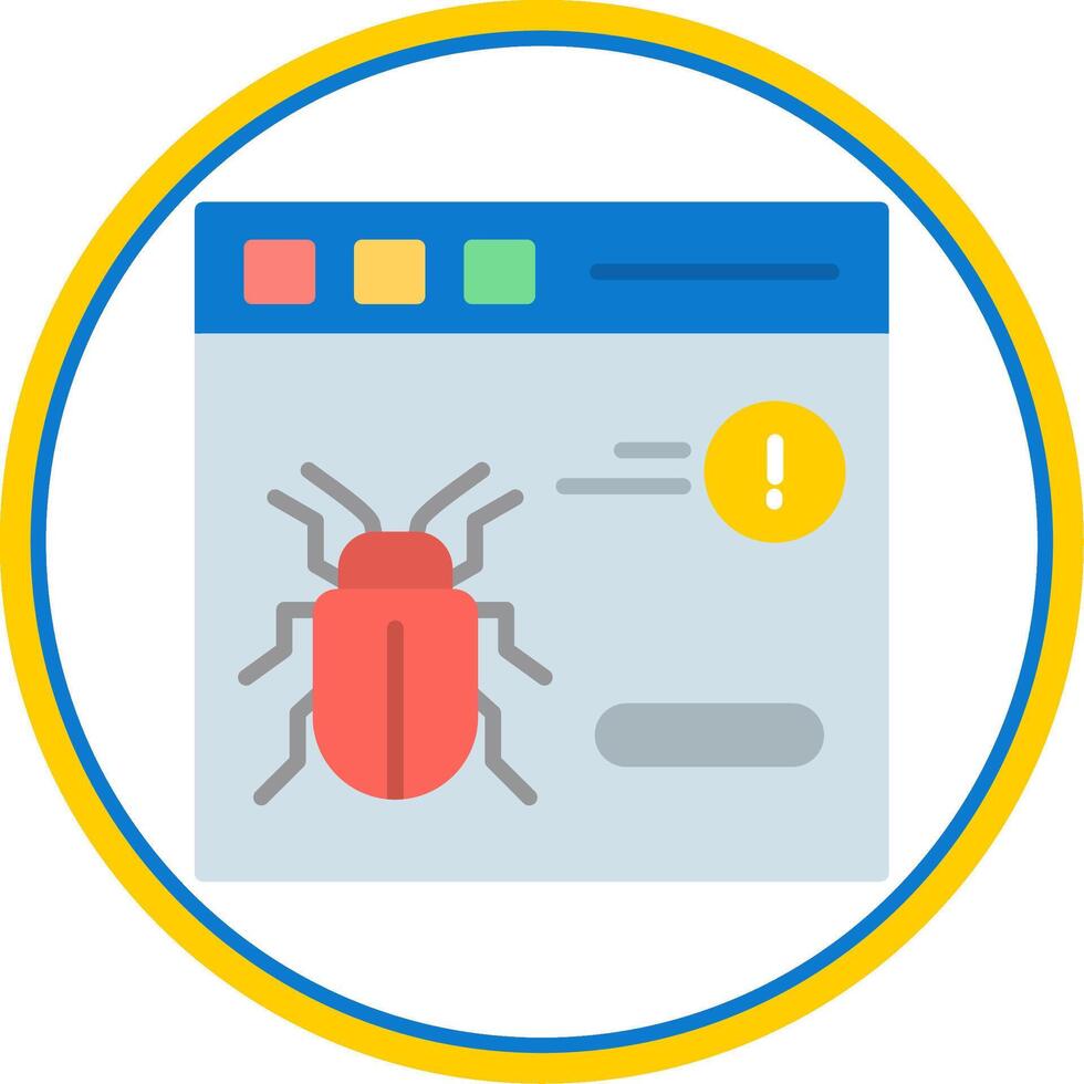 Virus Flat Circle Icon vector