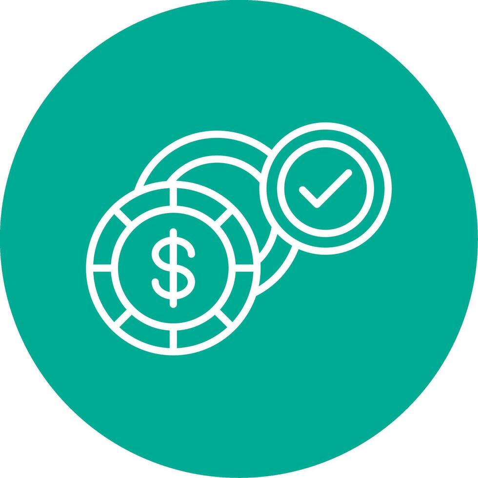 Dollar Multi Color Circle Icon vector
