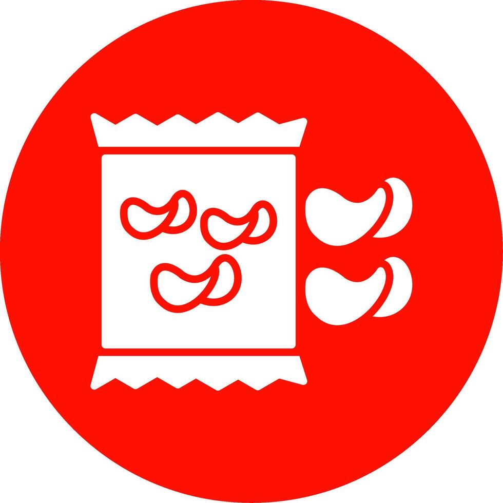 Chips Multi Color Circle Icon vector