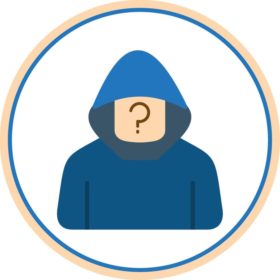 Anonymity Flat Circle Icon vector