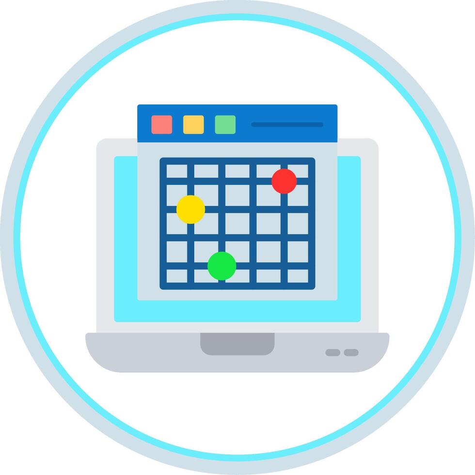 Heatmap Flat Circle Icon vector