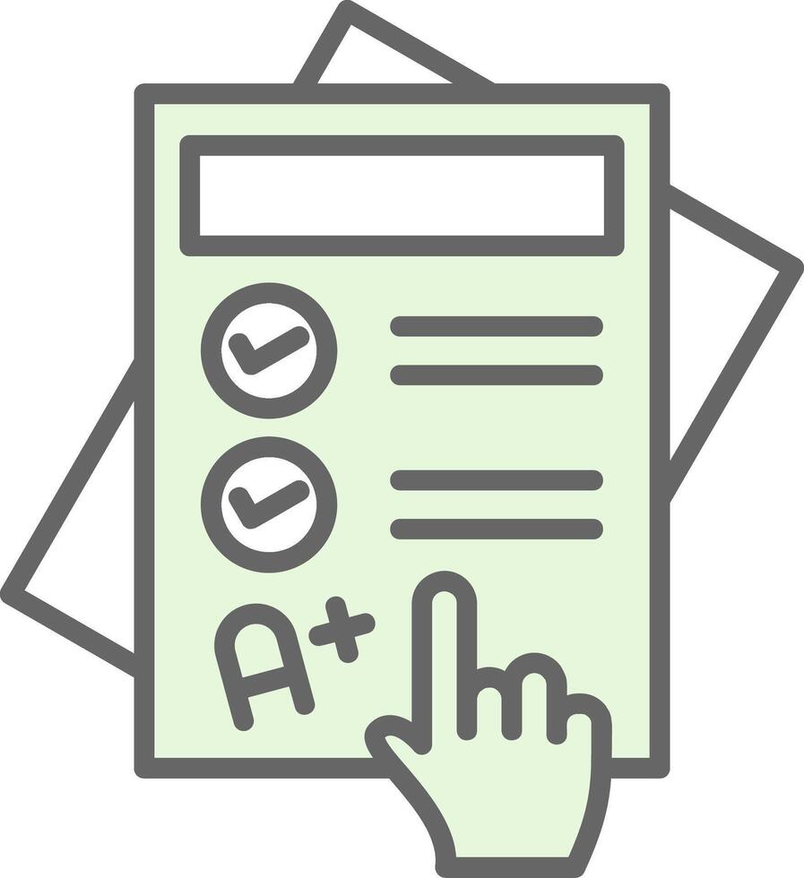 Exam Fillay Icon Design vector