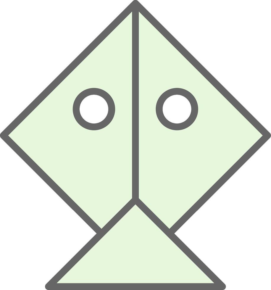 Kite Fillay Icon Design vector