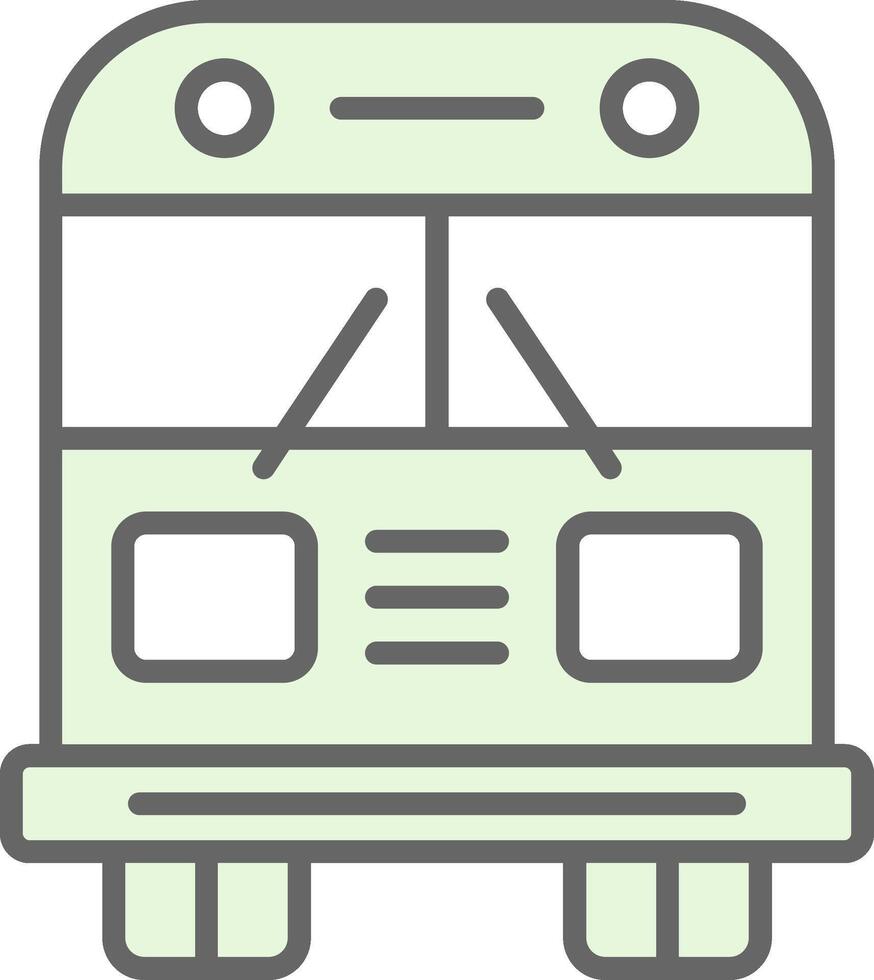 School Bus Fillay Icon Design vector