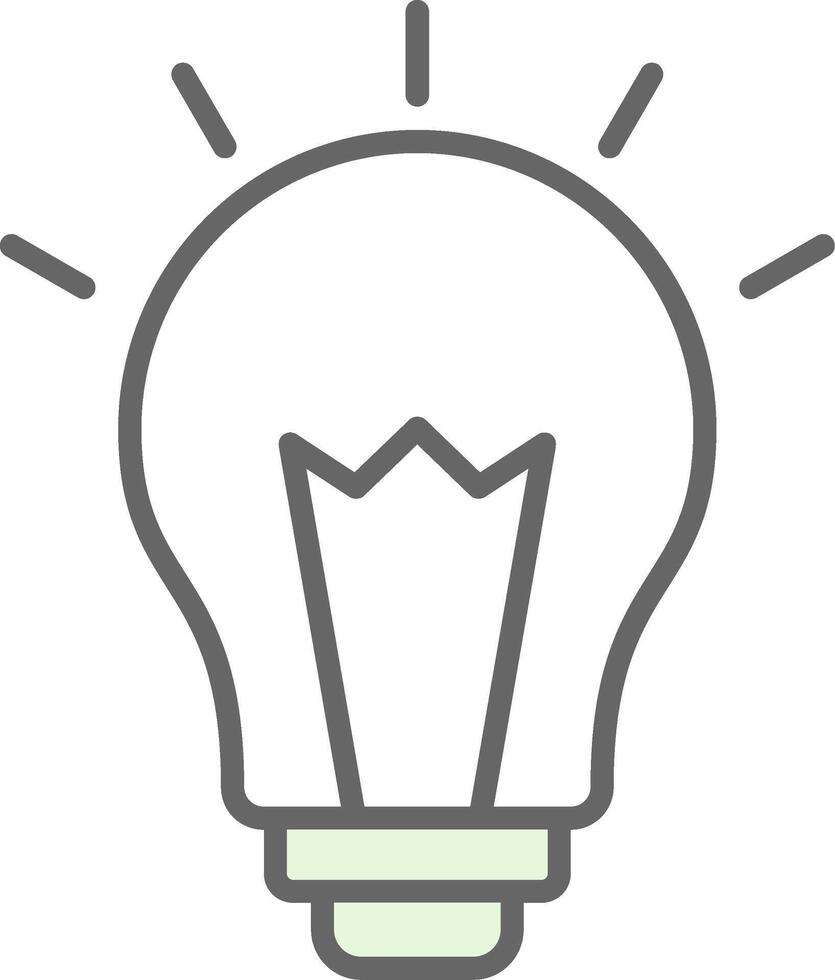 Light Bulb Fillay Icon Design vector