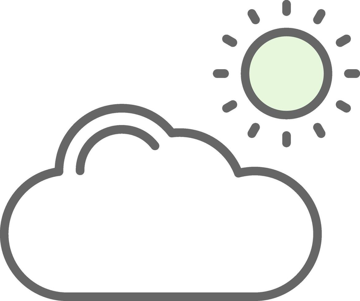 Cloud Fillay Icon Design vector