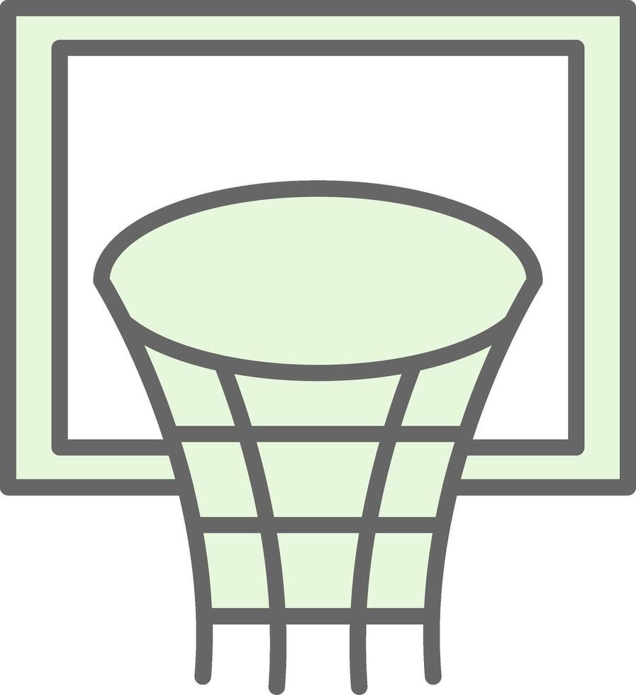 Basketball Hoop Fillay Icon Design vector