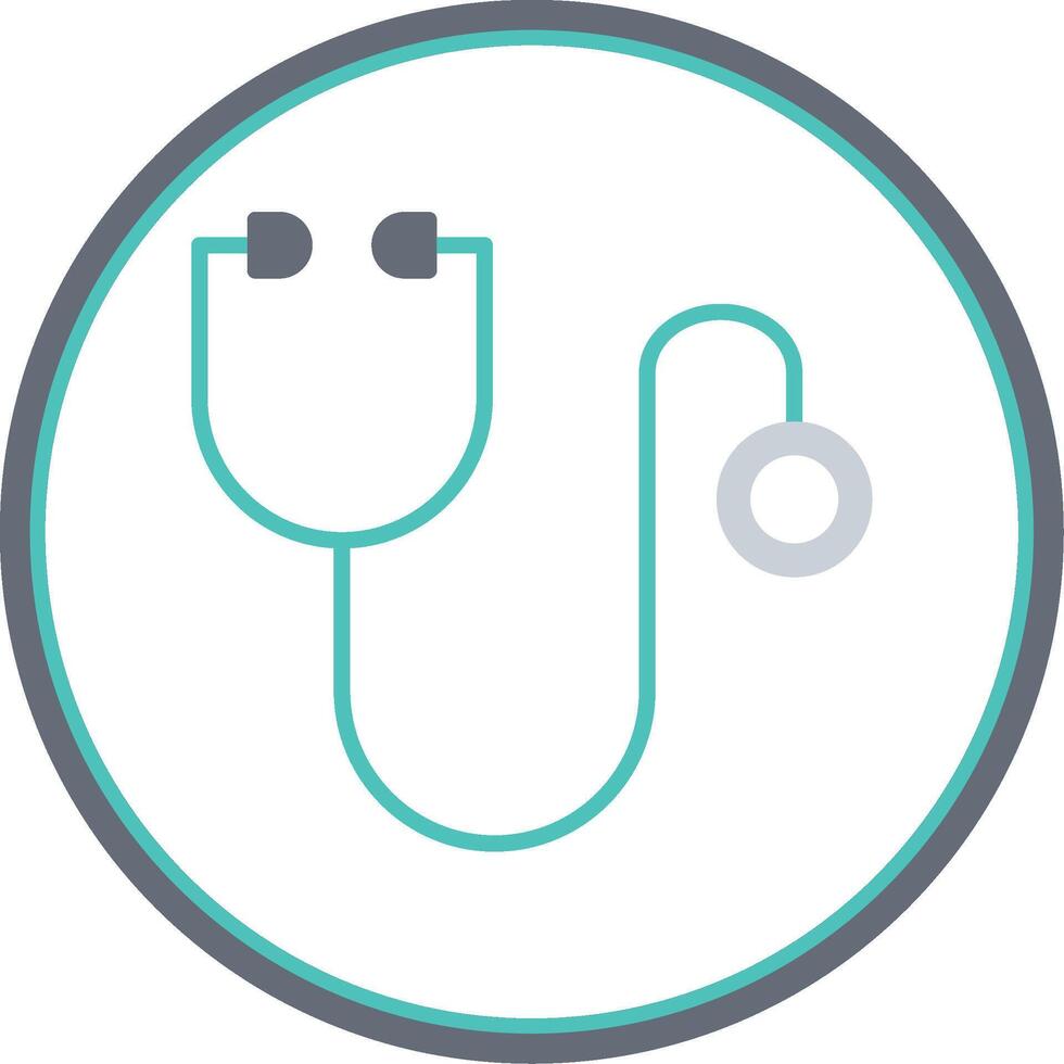 Stethoscope Flat Circle Icon vector