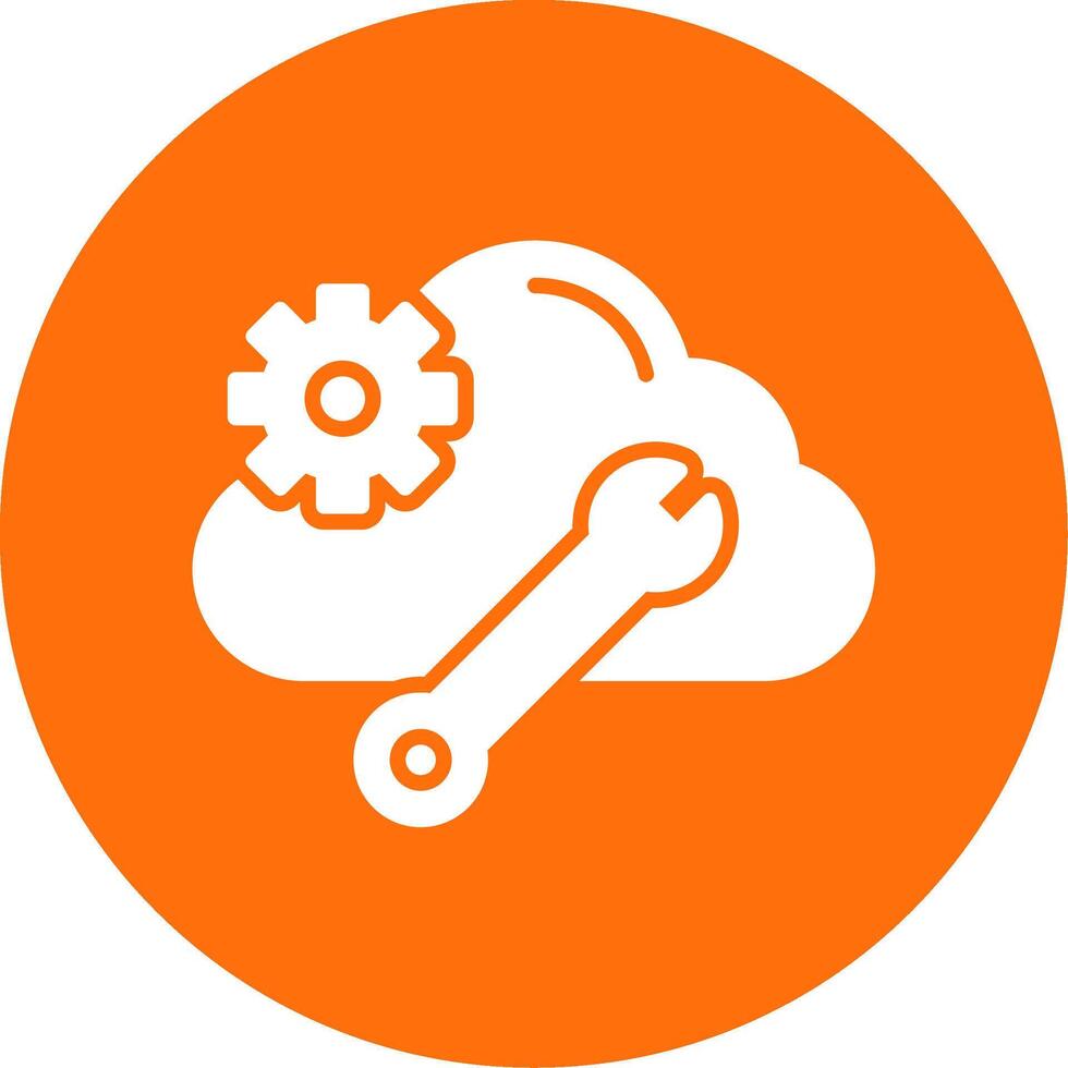 nube informática multi color circulo icono vector