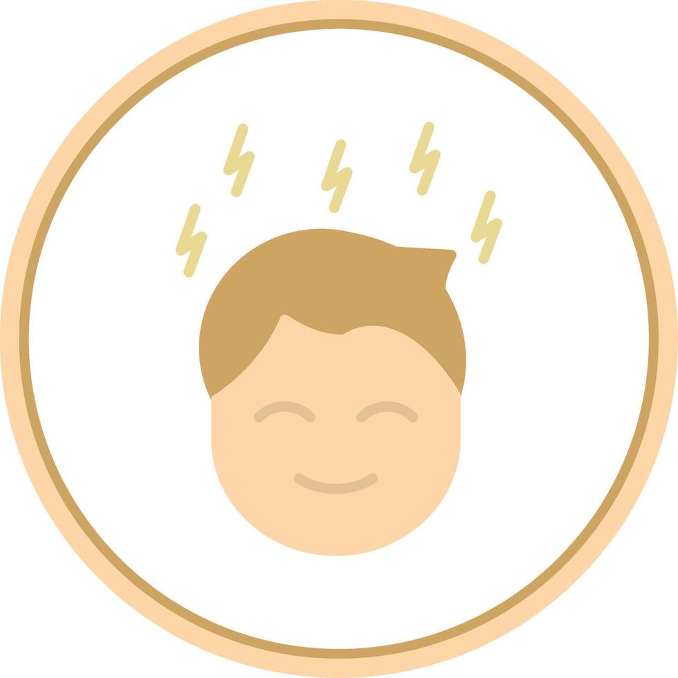 Headachie Flat Circle Icon vector