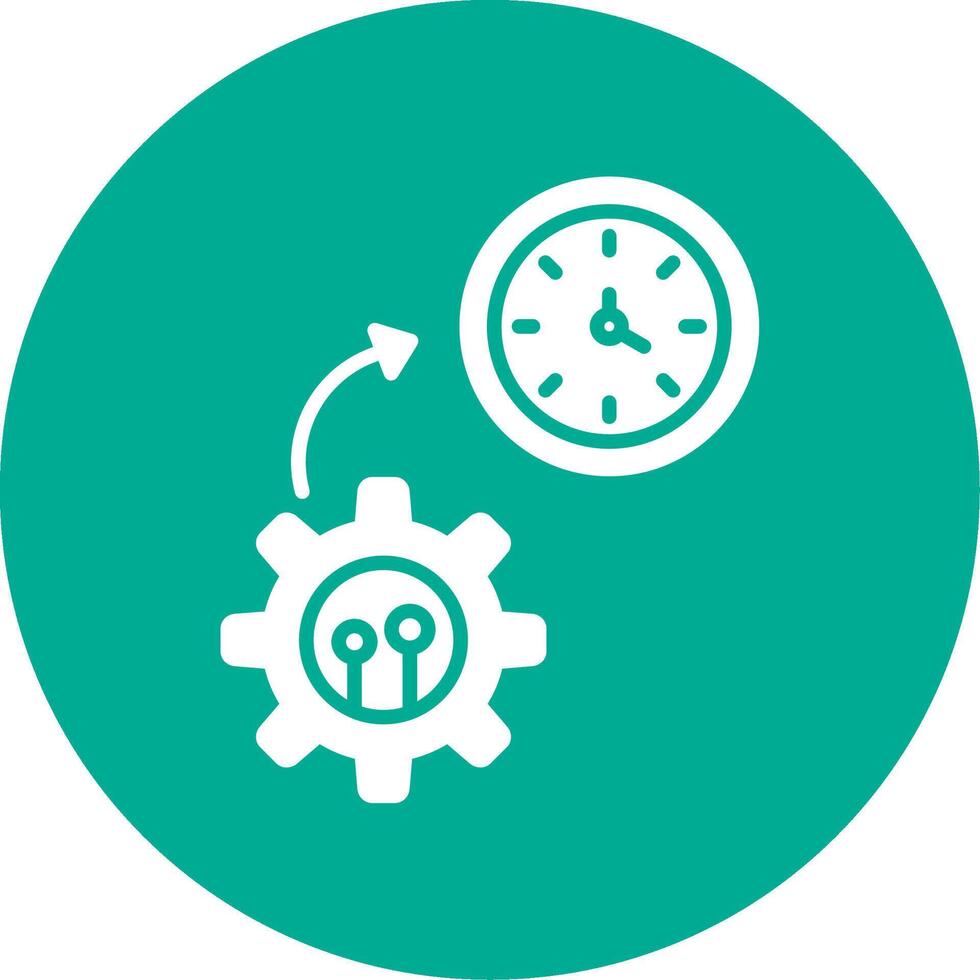 Time Management Multi Color Circle Icon vector