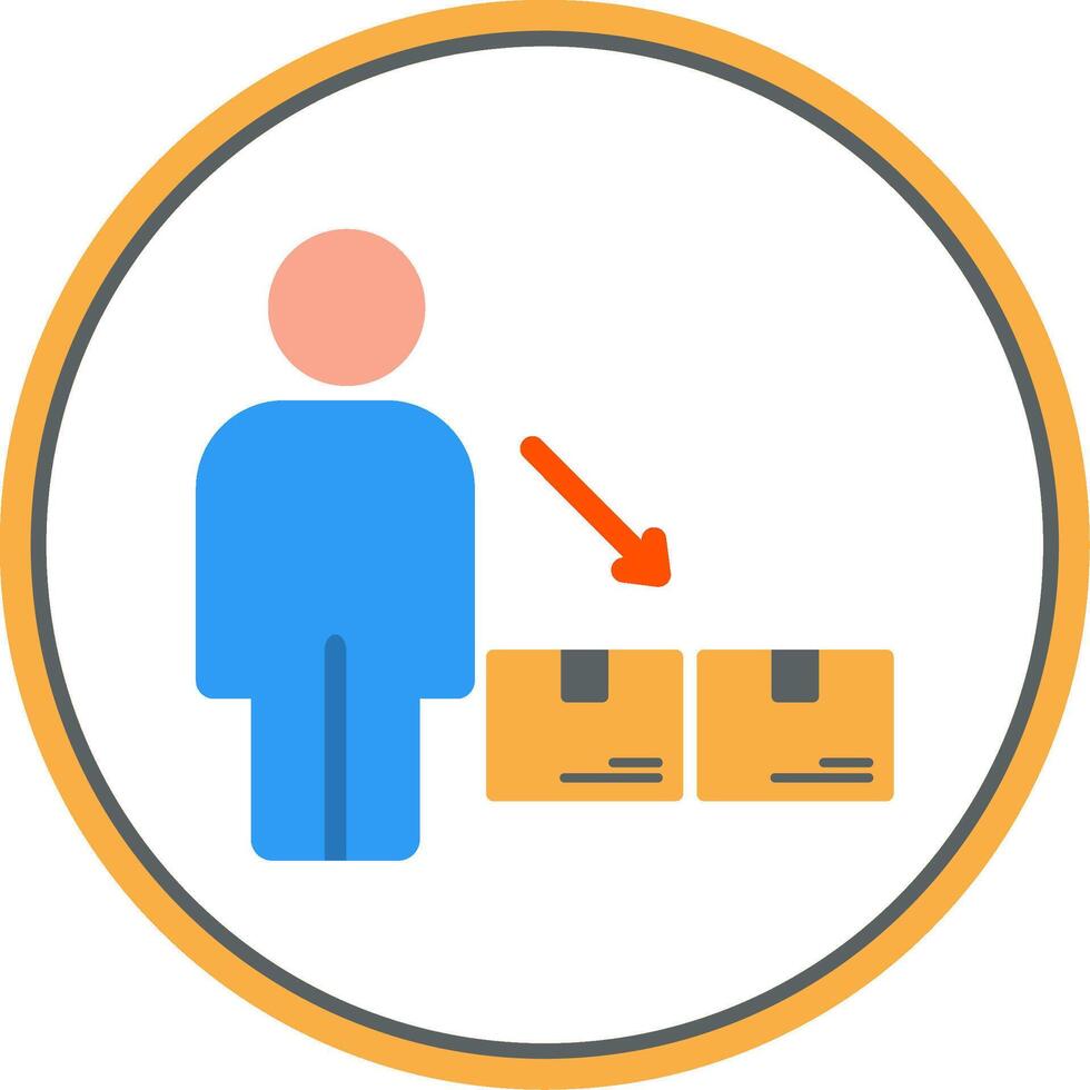 Your Product Flat Circle Icon vector