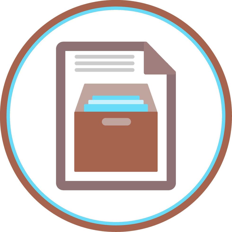 Box Closed Flat Circle Icon vector