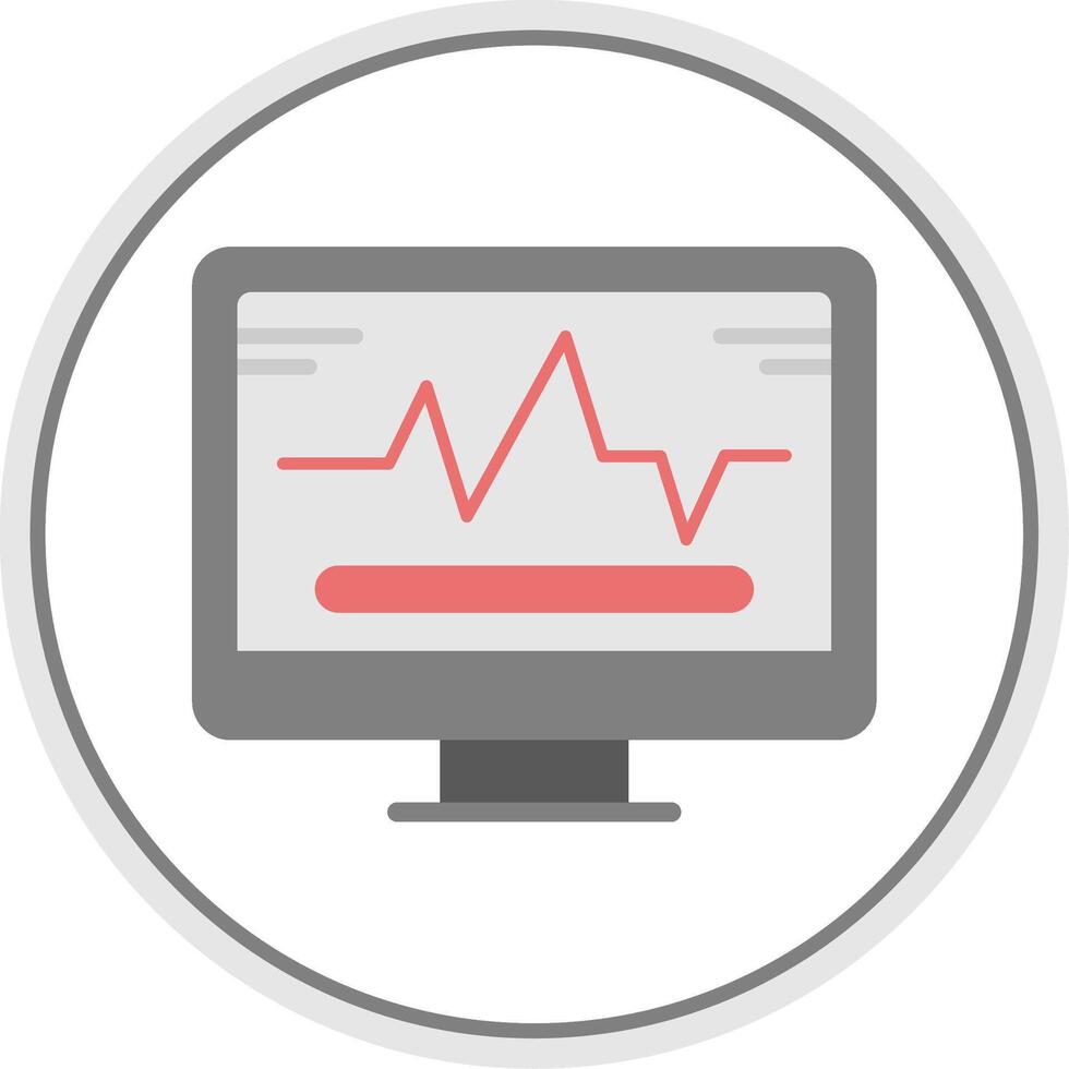 System Monitoring Flat Circle Icon vector