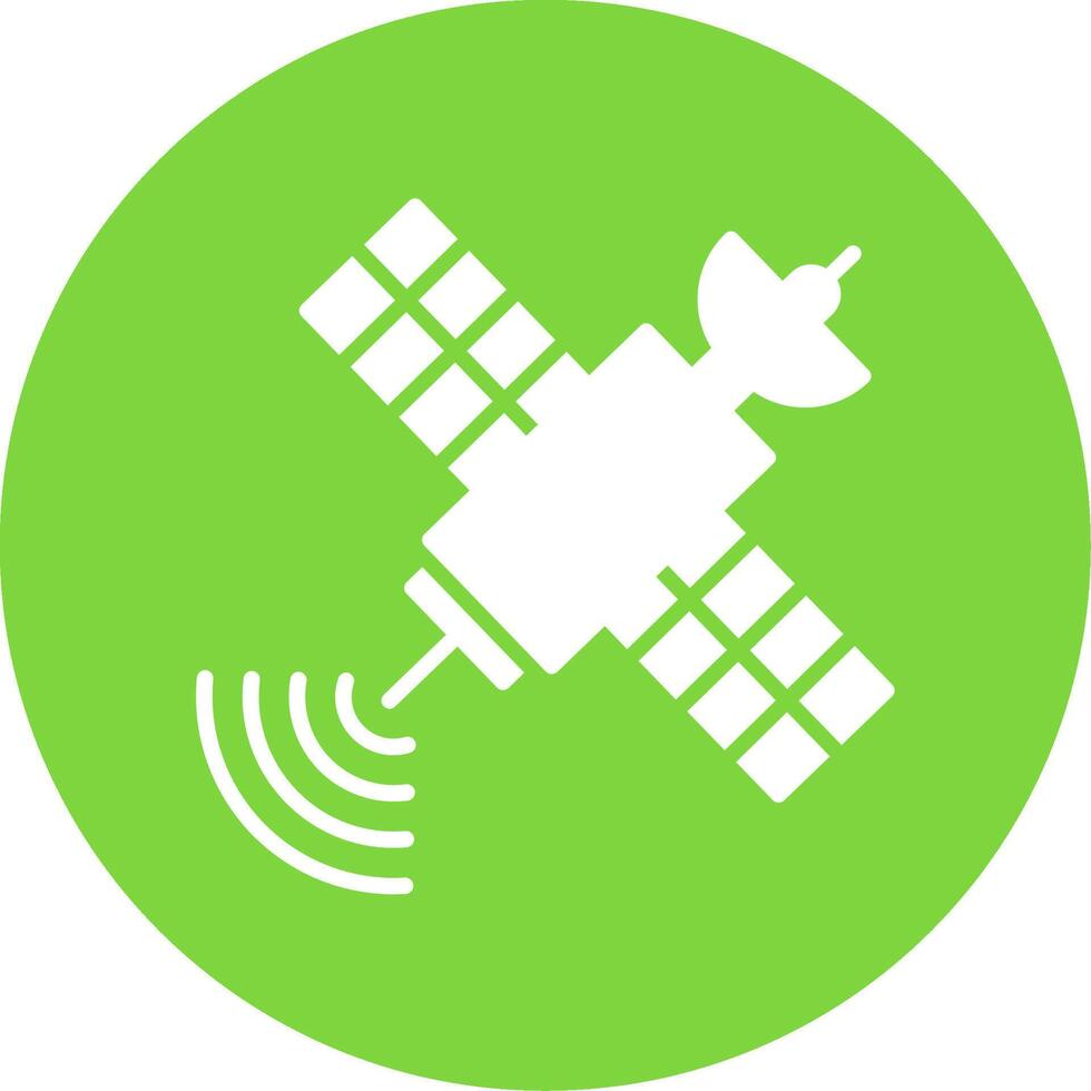 Satellite Multi Color Circle Icon vector