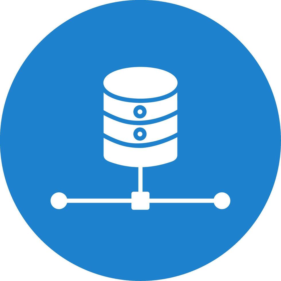 Database Multi Color Circle Icon vector