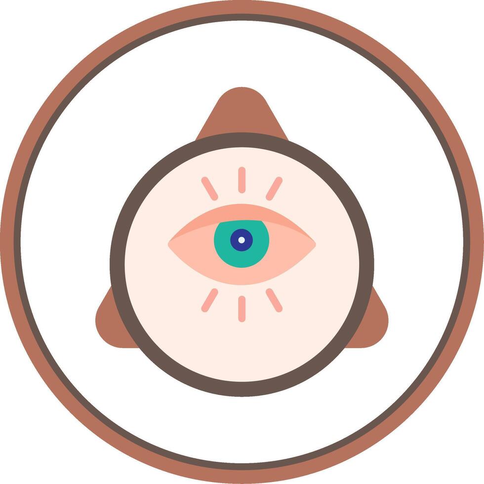 Eye Of Providence Flat Circle Icon vector