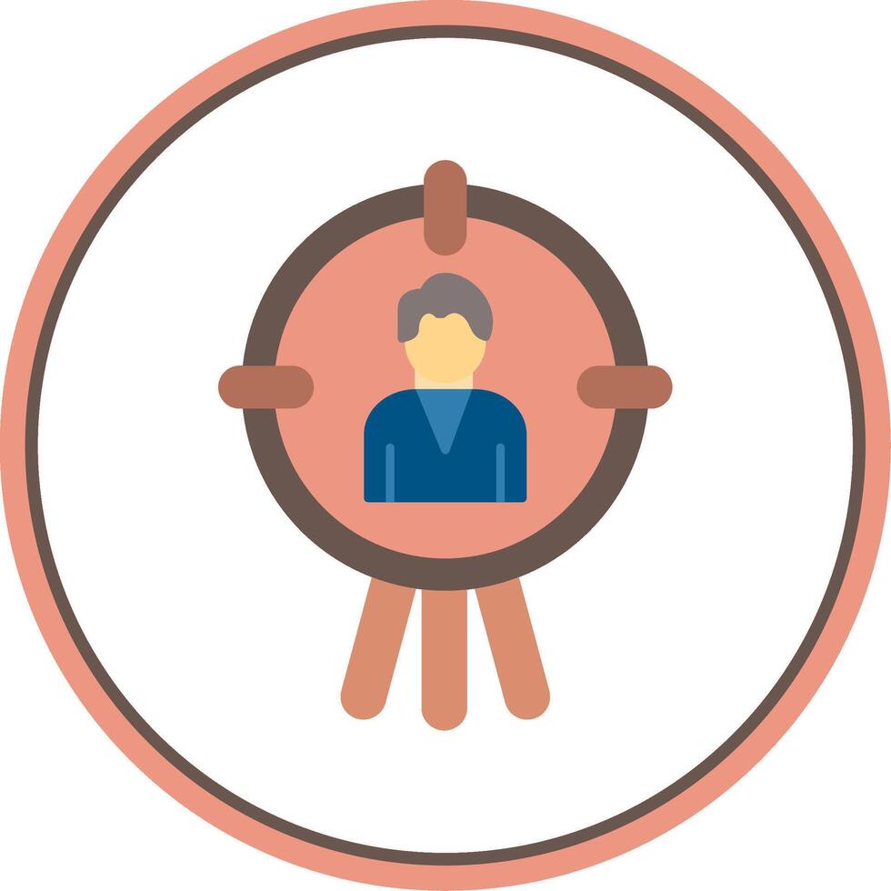 Telent Hunt Flat Circle Icon vector