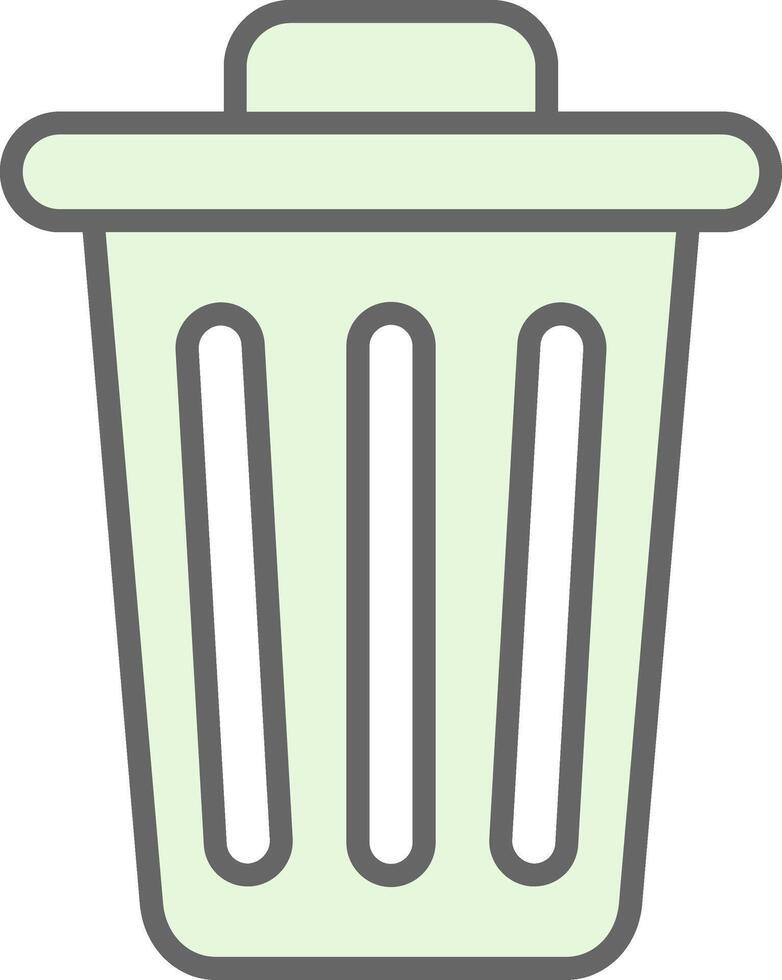 Dustbin Fillay Icon Design vector