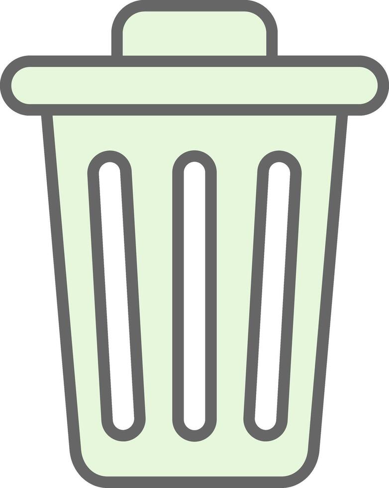 Dustbin Fillay Icon Design vector