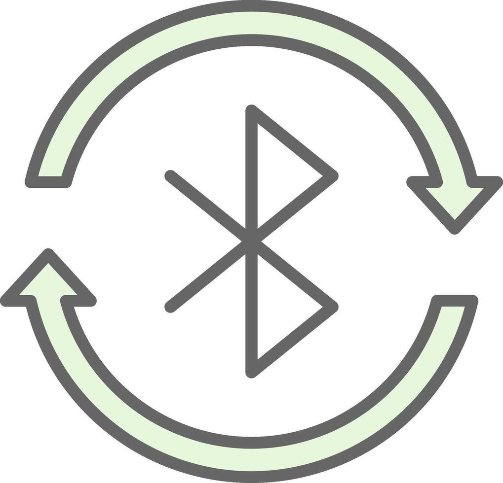 Bluetooth Fillay Icon Design vector