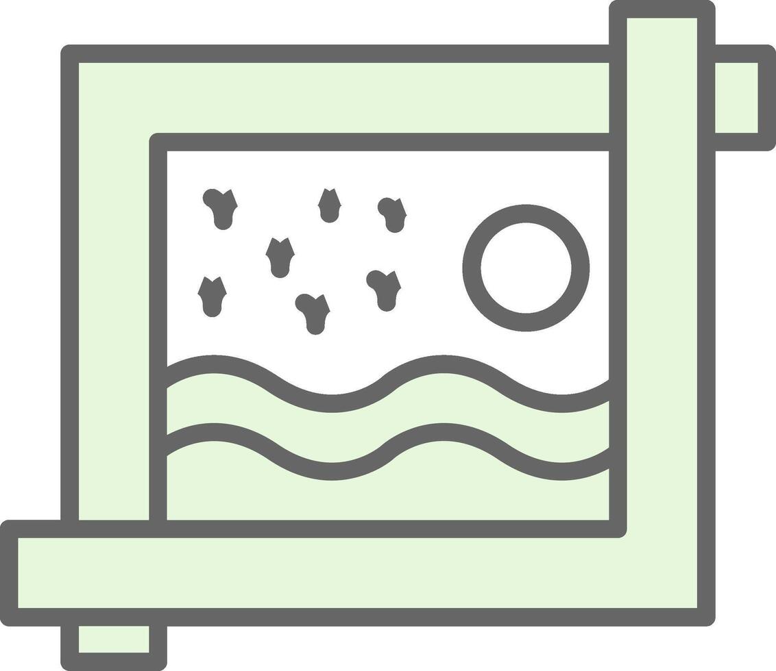 Crop Tool Fillay Icon Design vector