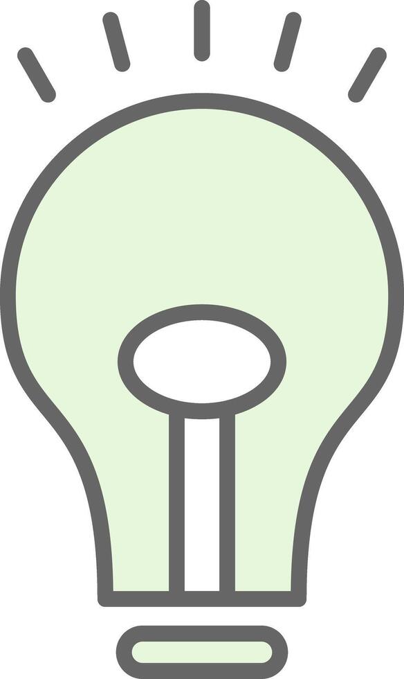 Bulb Fillay Icon Design vector