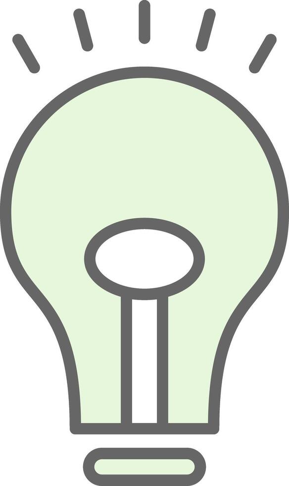 Bulb Fillay Icon Design vector